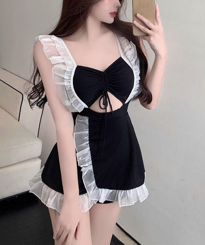 【Jasmine】フリルギンガムチェックスイムウェア/水着