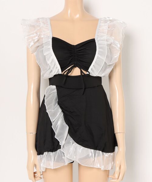 【Jasmine】フリルギンガムチェックスイムウェア/水着