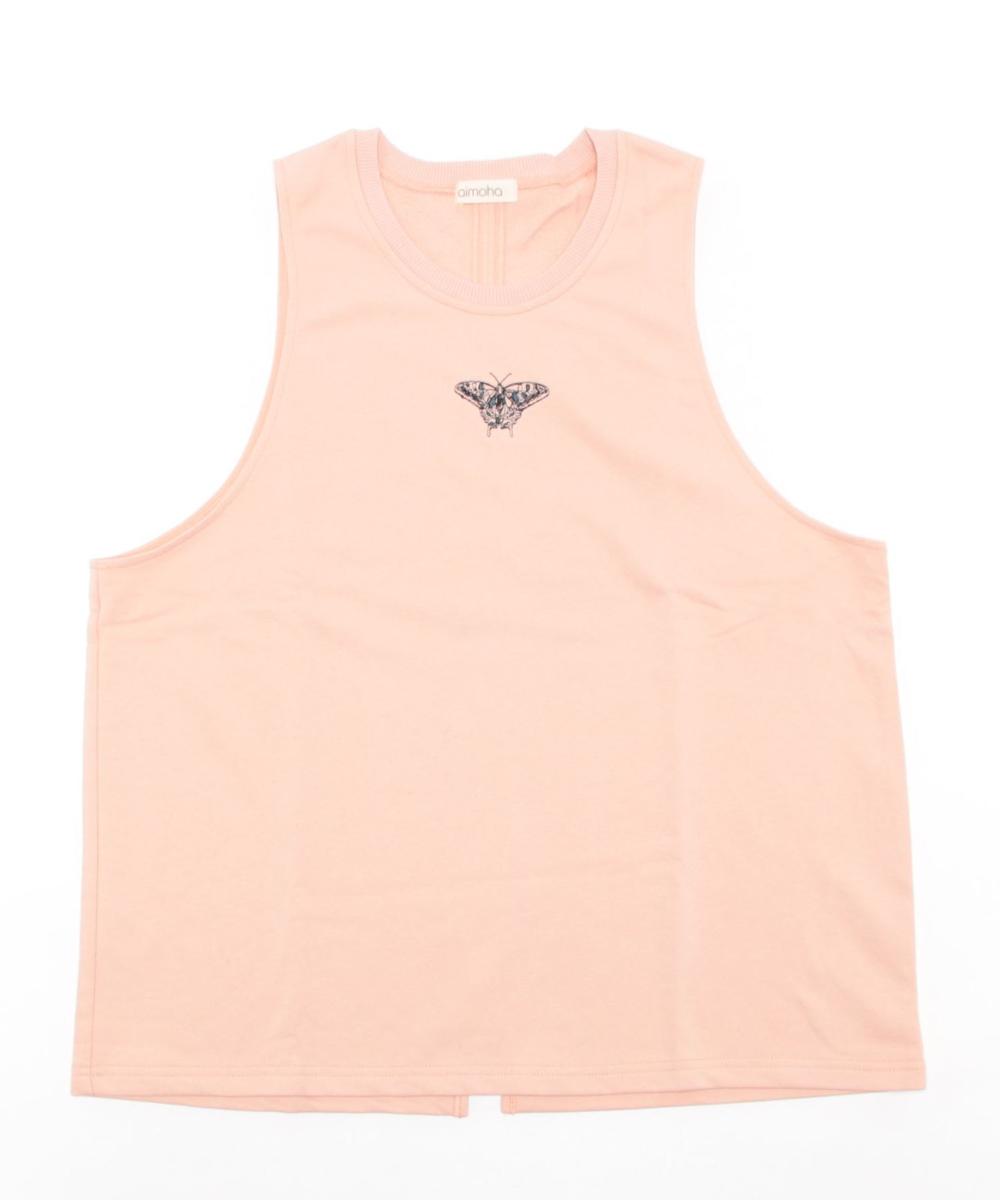 aimohaオリジナル蝶々クラゲ刺繍刺繍バックスリットカットソーベスト