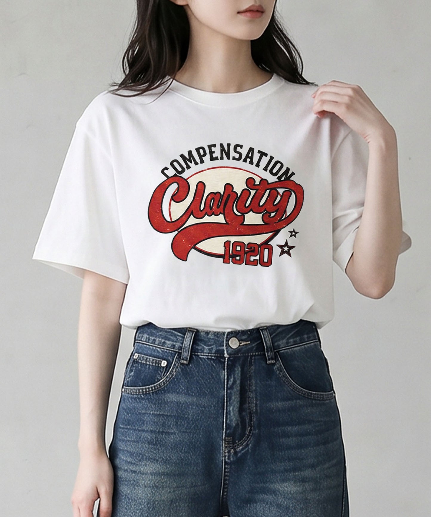 aimoha/ヴィンテージロゴプリントTシャツ