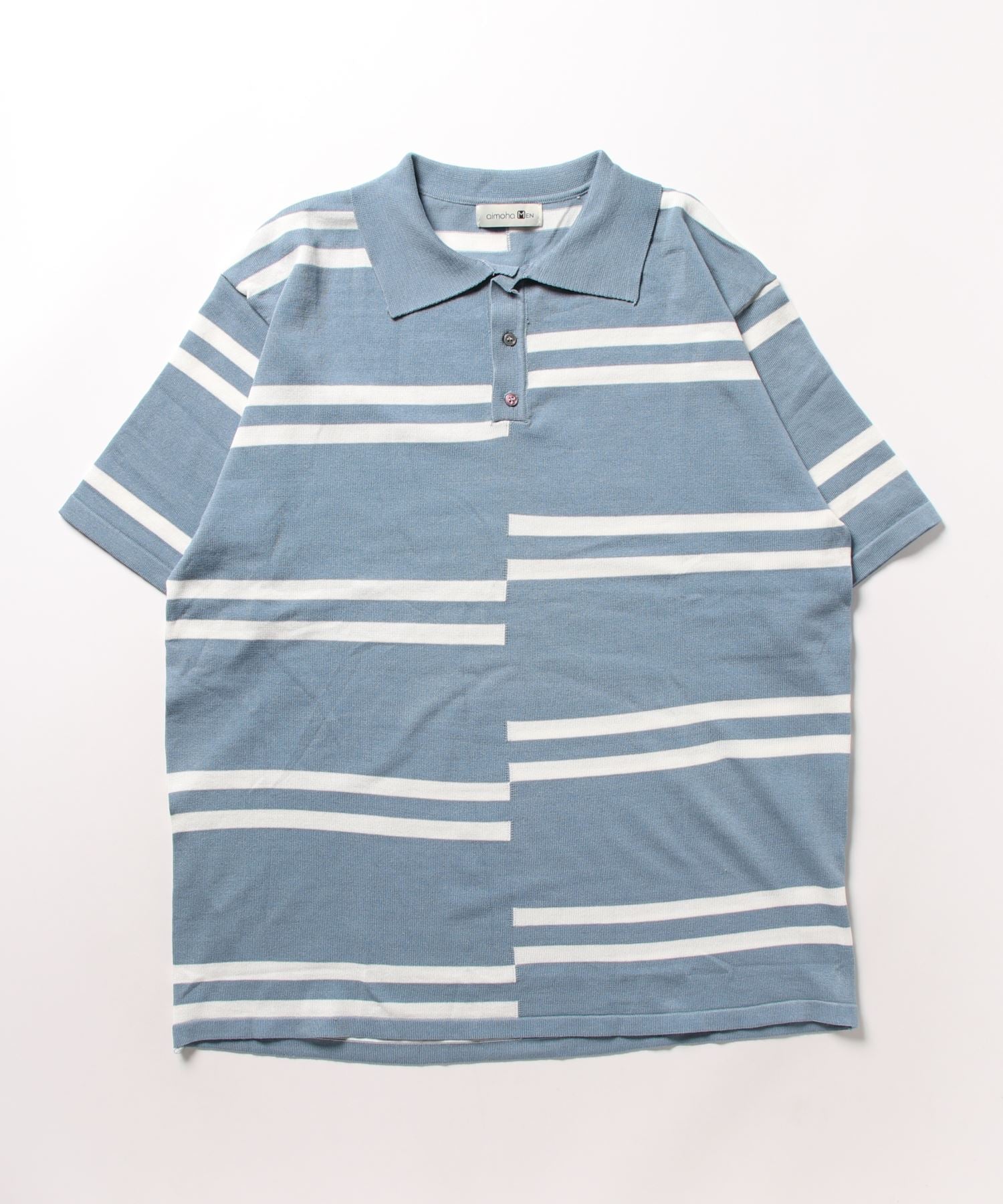 [aimoha Men's] Short sleeve border summer knit polo shirt