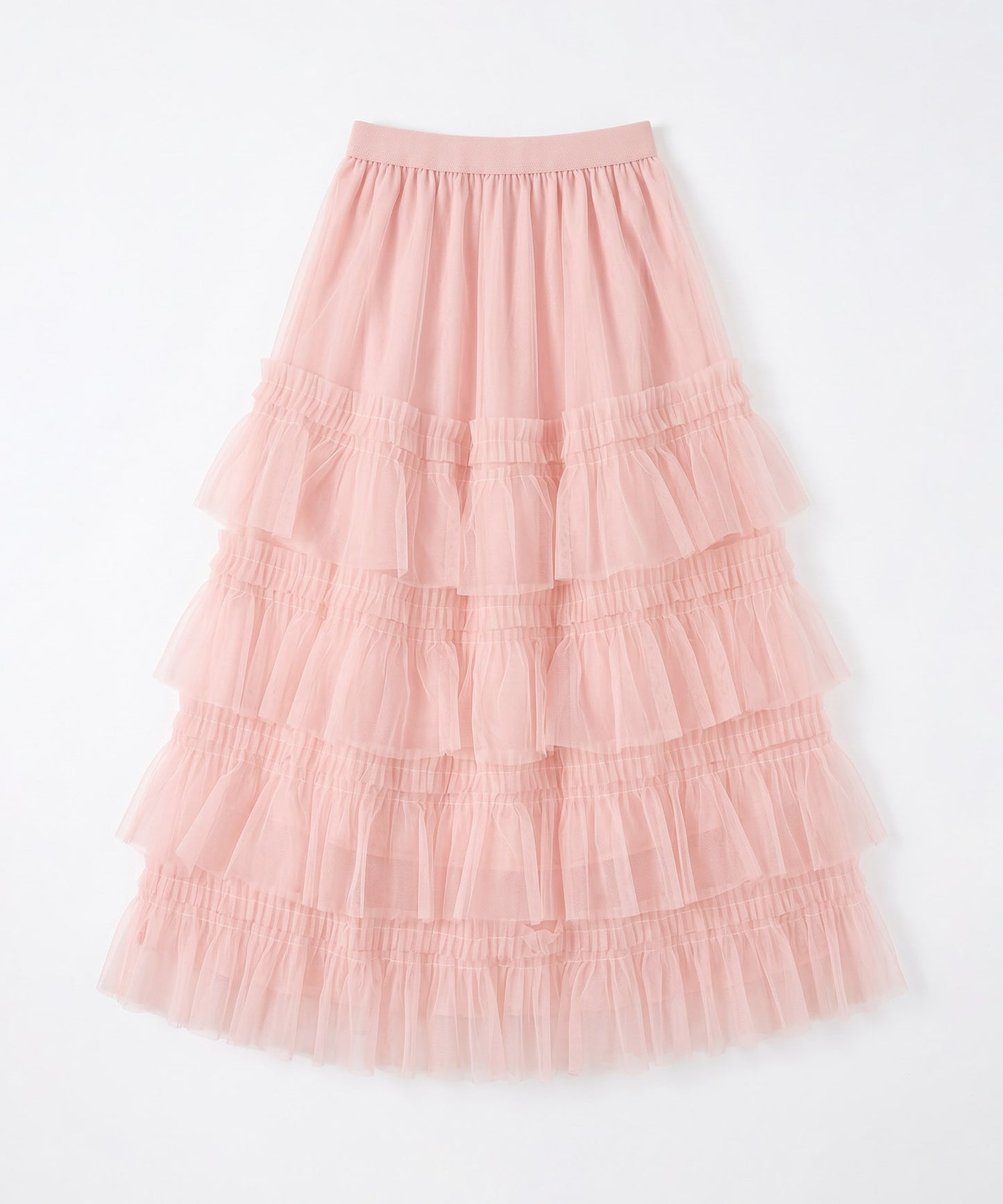 HOOK for girls リボン付きふわふわフリルロングスカート