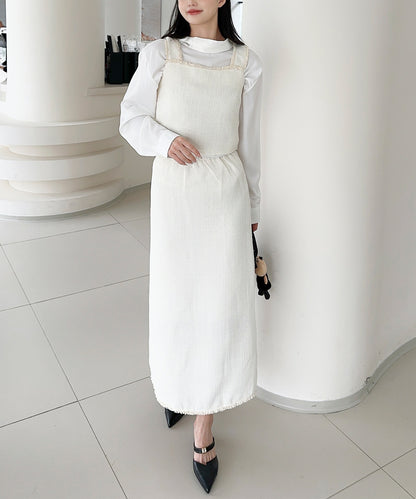 【Jasmine】ツイード調キャミソール＋ロングスカート