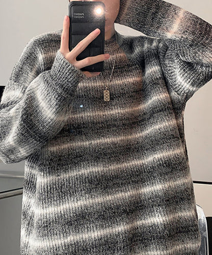 【aimoha Men's】GRADIENT BORDER KNIT グラデーション ボーダーニット