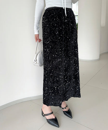 【Jasmine】スパンコールベロアロングスカート
