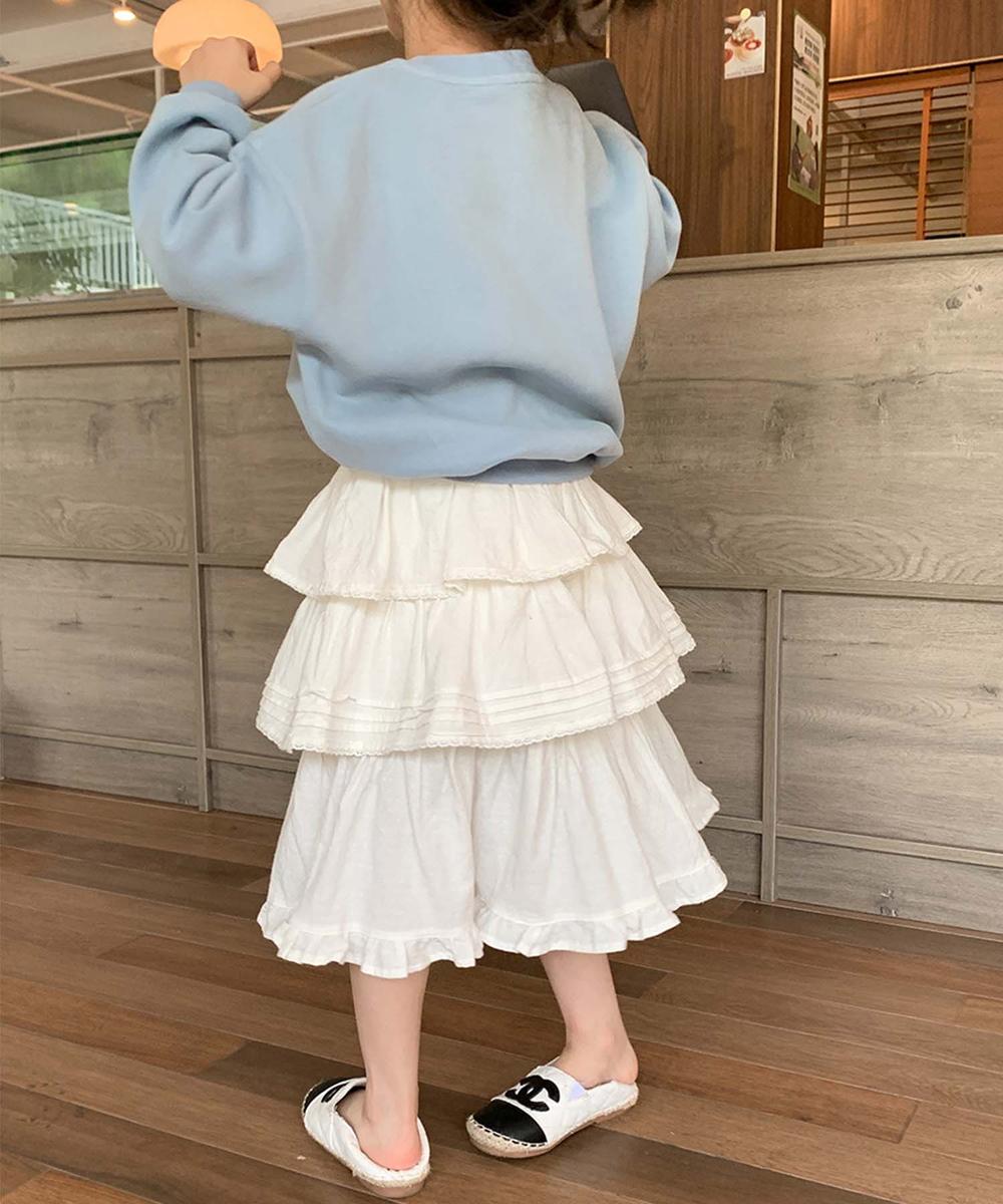 【aimoha-KIDS-】ティアードスカート