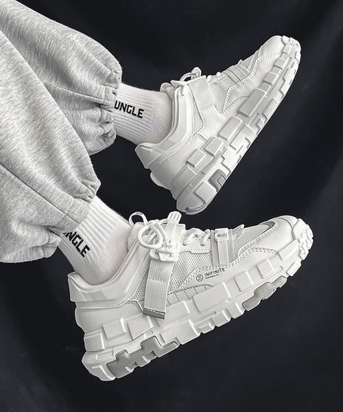 カジュアルストリートスニーカー厚底シューズ(４カラー)