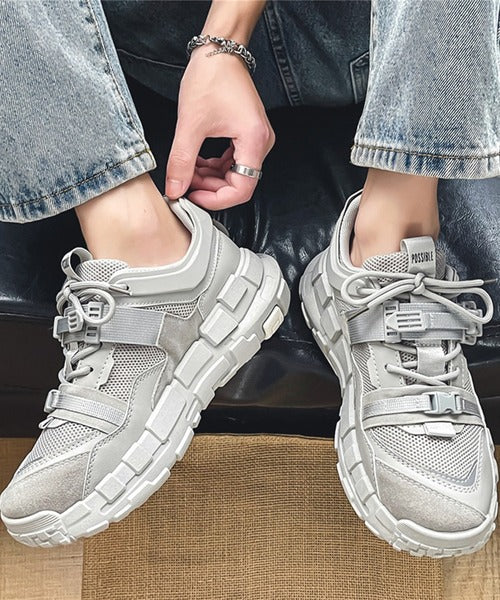 カジュアルストリートスニーカー厚底シューズ(４カラー)