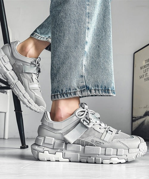 カジュアルストリートスニーカー厚底シューズ(４カラー)