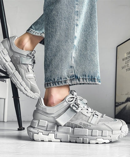 カジュアルストリートスニーカー厚底シューズ(４カラー)