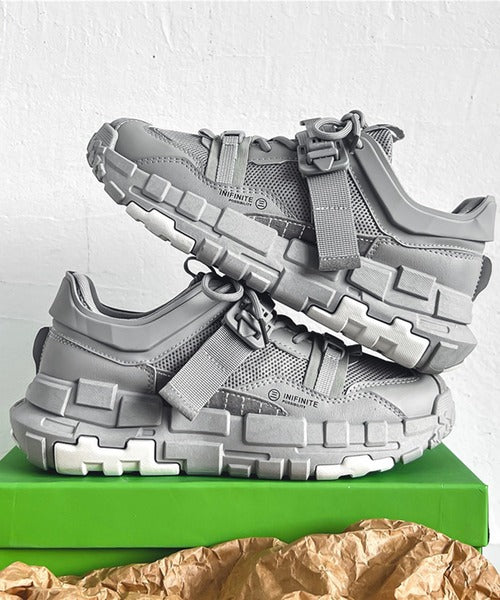 カジュアルストリートスニーカー厚底シューズ(４カラー)