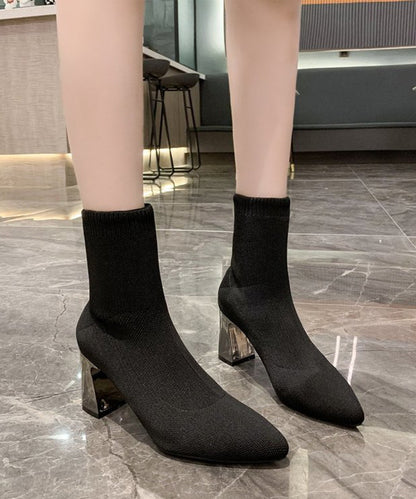 【Jasmine】メッシュ風ショートソックスブーツ