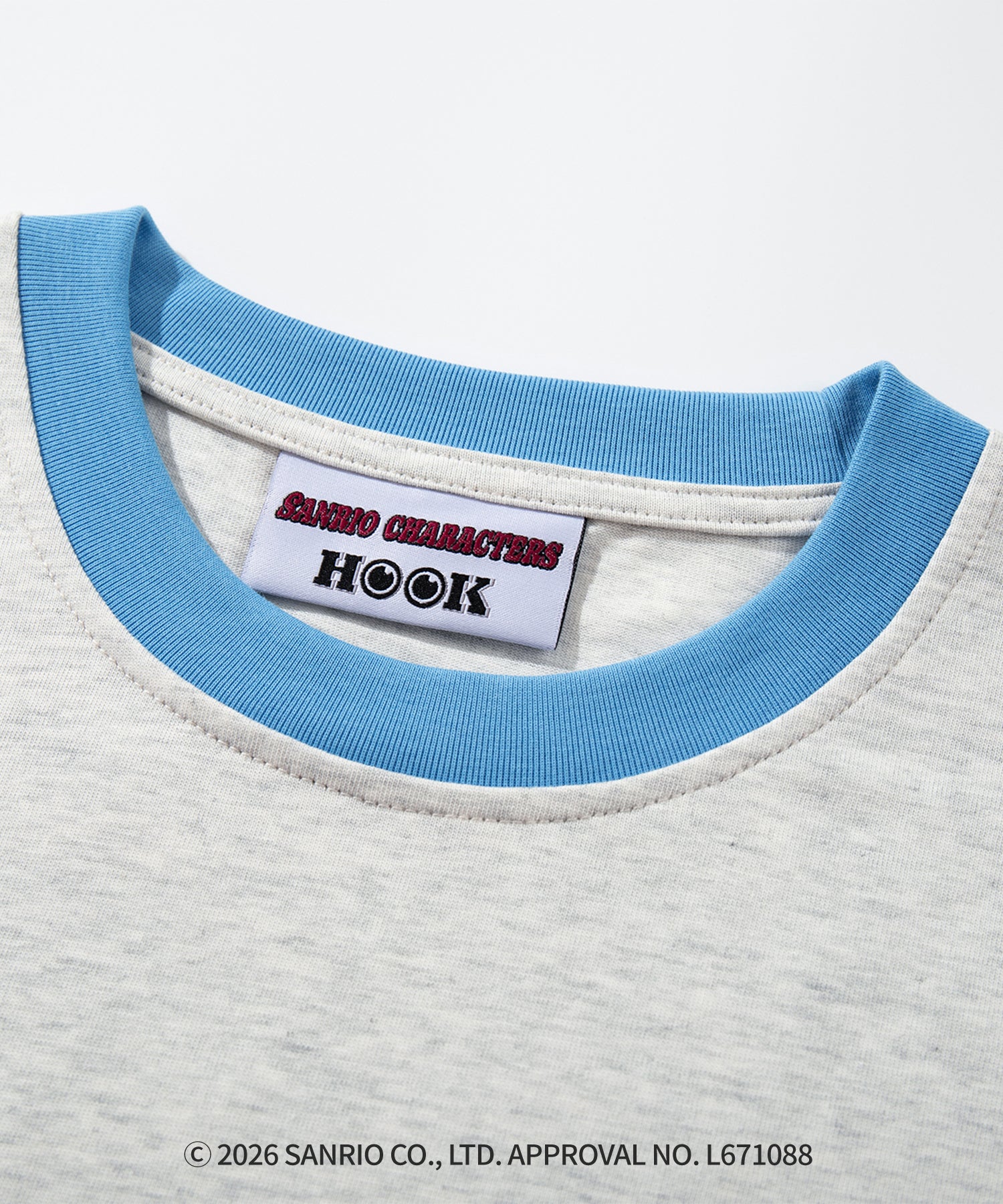 HOOK -original-　サンリオキャラクターズ コラボ バイカラープリントリンガーTシャツ