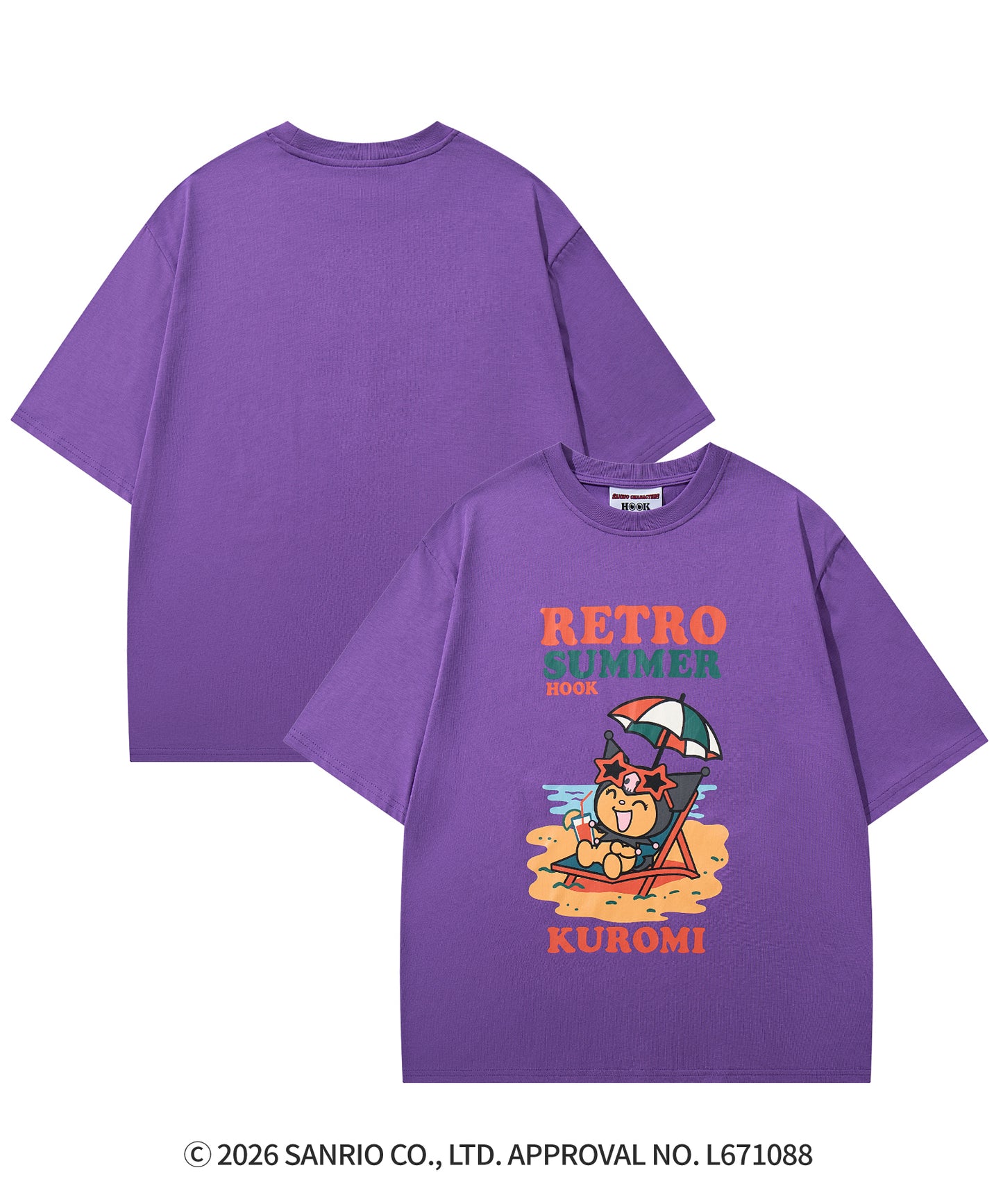 HOOK -original-　サンリオキャラクターズ コラボ プリントTシャツ