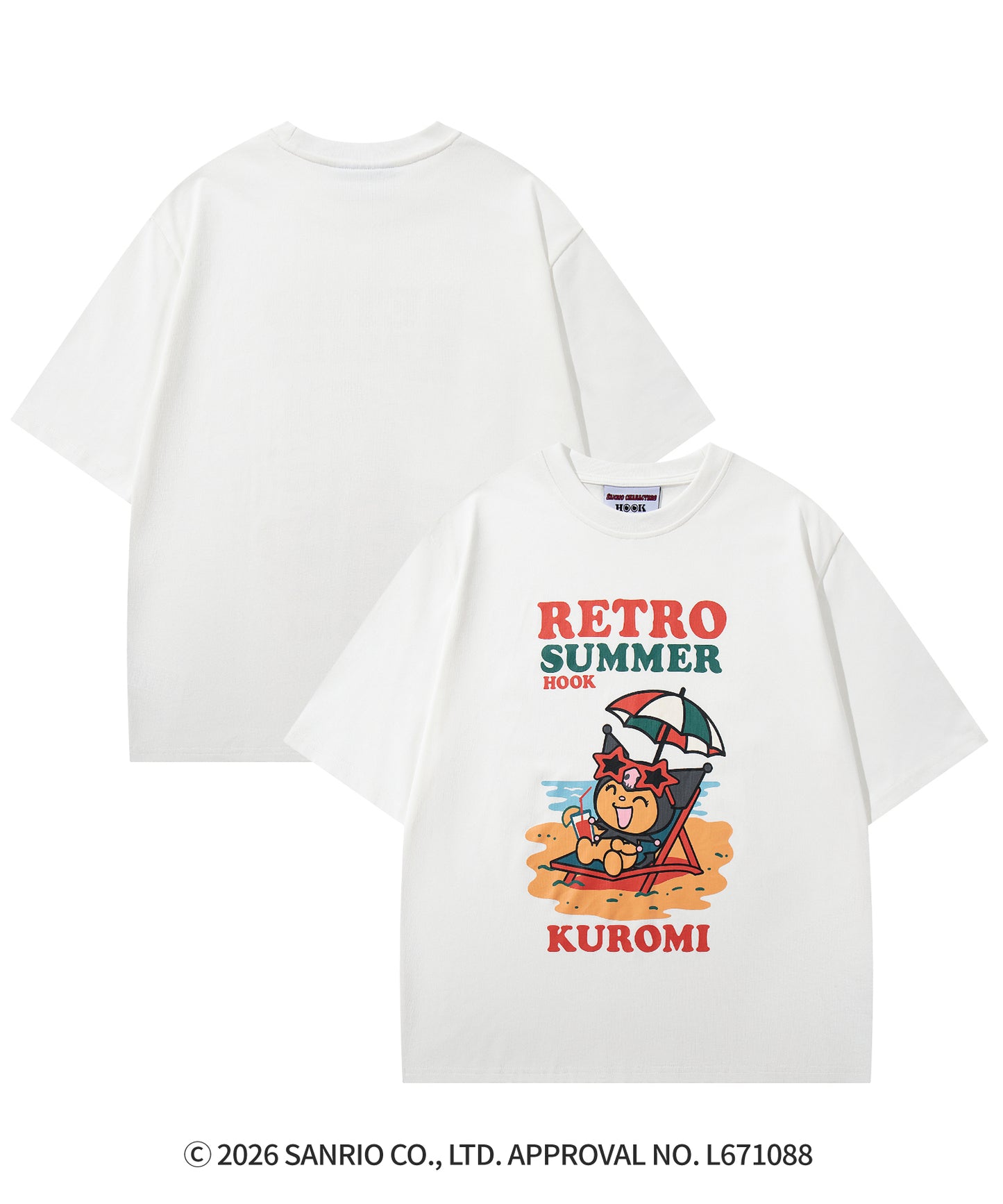 HOOK -original-　サンリオキャラクターズ コラボ プリントTシャツ