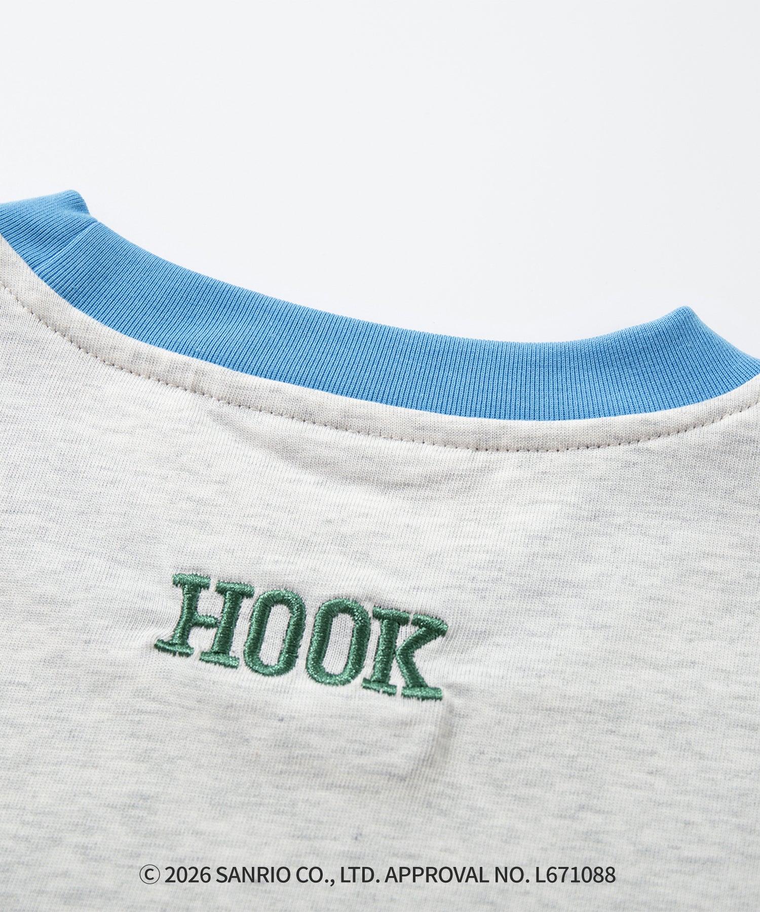 HOOK -original-　サンリオキャラクターズ コラボ バイカラープリントリンガーTシャツ