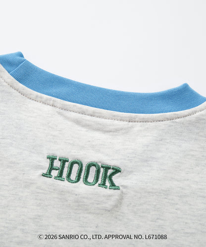 HOOK -original-　サンリオキャラクターズ コラボ バイカラープリントリンガーTシャツ