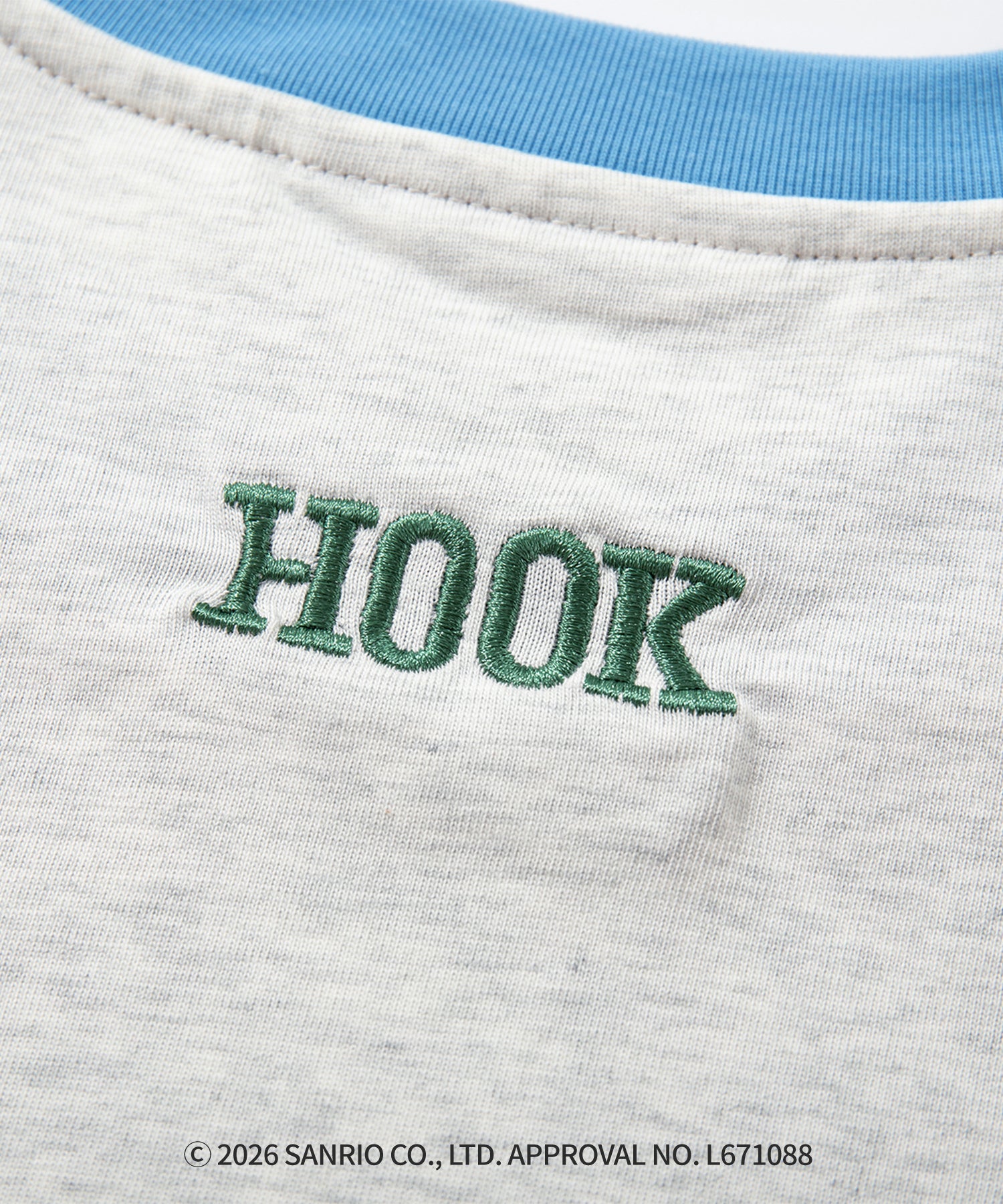 HOOK -original-　サンリオキャラクターズ コラボ バイカラープリントリンガーTシャツ