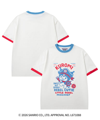 HOOK -original-　サンリオキャラクターズ コラボ 配色プリントTシャツ