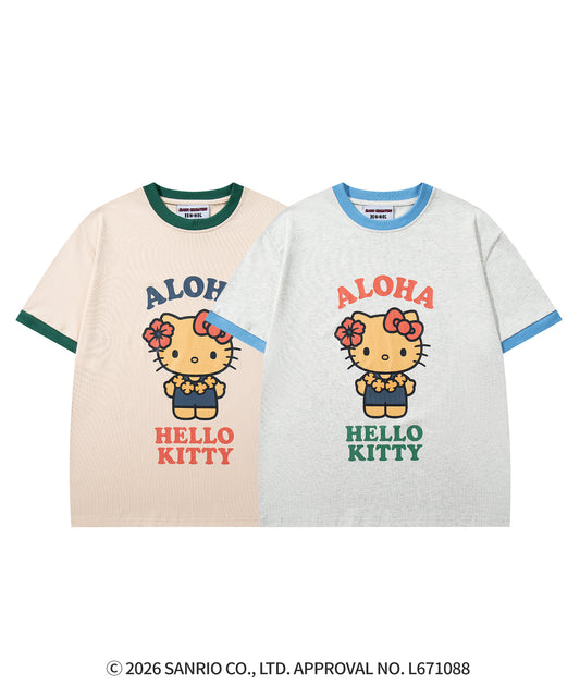 HOOK -original-　サンリオキャラクターズ コラボ バイカラープリントリンガーTシャツ
