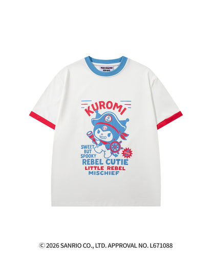 HOOK -original-　サンリオキャラクターズ コラボ 配色プリントTシャツ