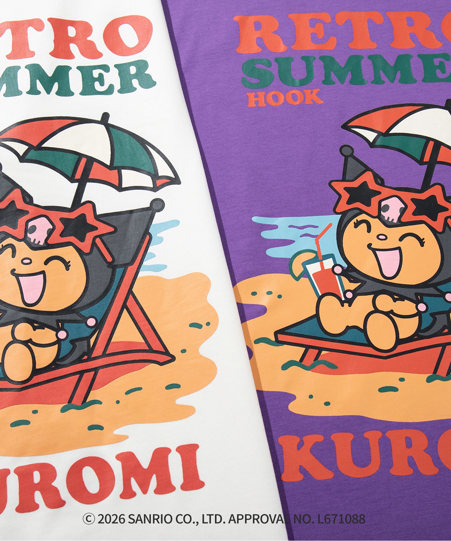 HOOK -original-　サンリオキャラクターズ コラボ プリントTシャツ