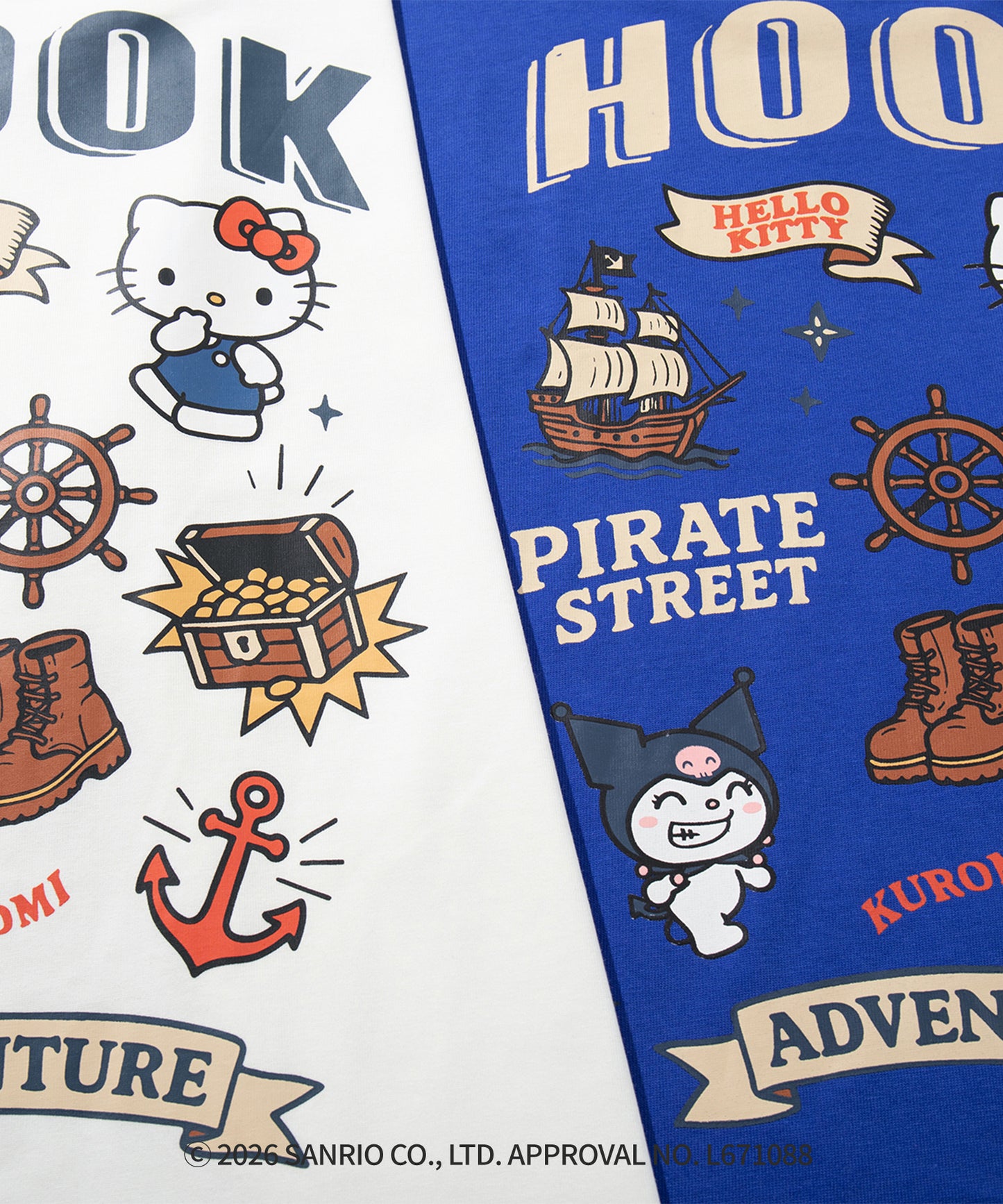 HOOK -original-　サンリオキャラクターズ コラボ バックプリントロンTEE