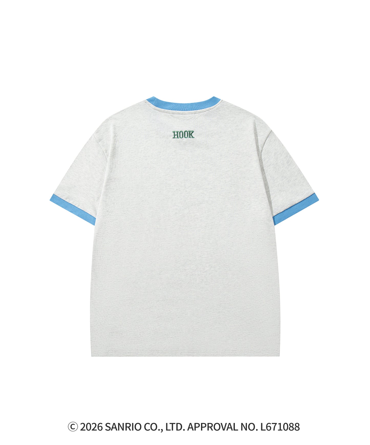 HOOK -original-　サンリオキャラクターズ コラボ バイカラープリントリンガーTシャツ