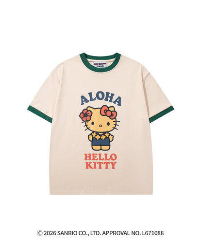 HOOK -original-　サンリオキャラクターズ コラボ バイカラープリントリンガーTシャツ