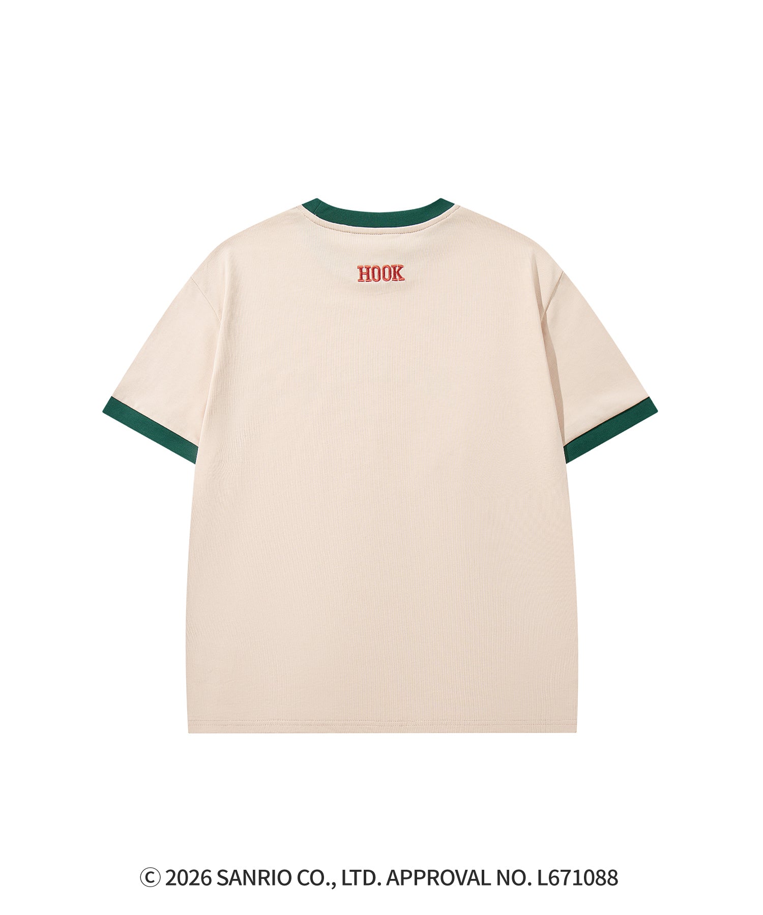 HOOK -original-　サンリオキャラクターズ コラボ バイカラープリントリンガーTシャツ