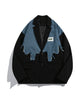 【HOOK】Unique Denim Mixed-Material Tailored Jacket