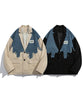 【HOOK】Unique Denim Mixed-Material Tailored Jacket