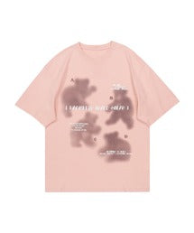 【HOOK】古着風フロントプリントビッグTEE