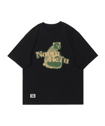 【HOOK】古着風フロントプリントビッグTEE