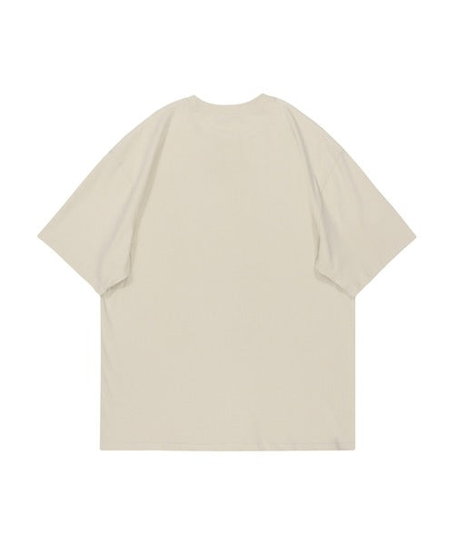 【HOOK】古着風フロントプリントビッグTEE