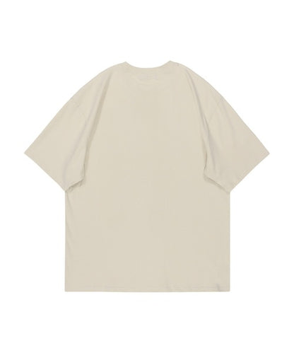 【HOOK】古着風フロントプリントビッグTEE