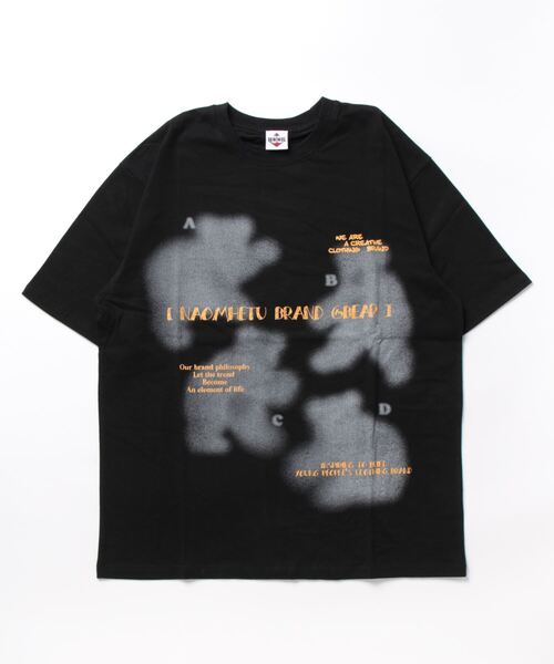 【HOOK】古着風フロントプリントビッグTEE