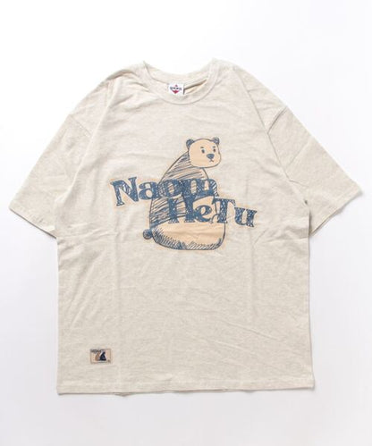 【HOOK】古着風フロントプリントビッグTEE