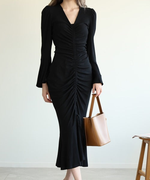 【Jasmine】たくし上げマーメイドカットソーワンピース　（OG)