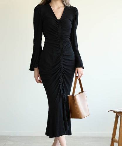 【Jasmine】たくし上げマーメイドカットソーワンピース　（OG)