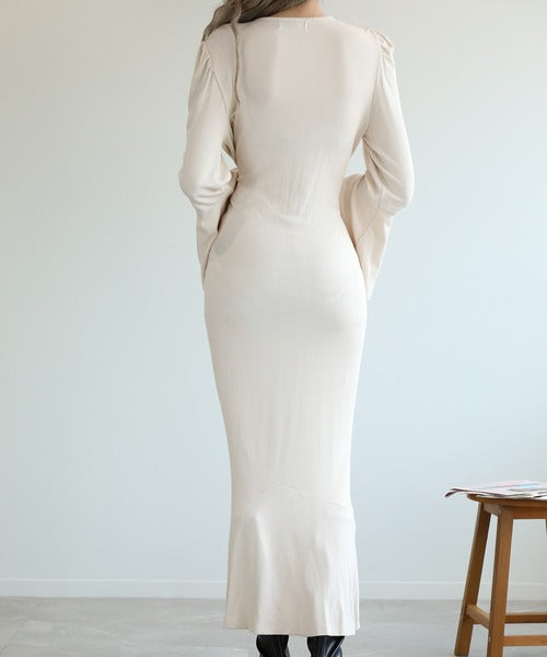 【Jasmine】たくし上げマーメイドカットソーワンピース　（OG)