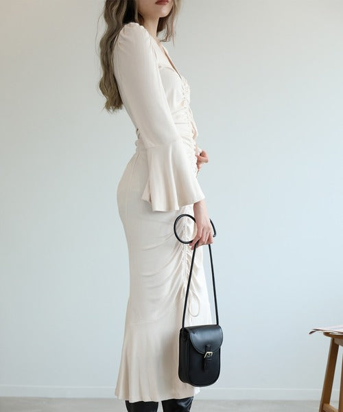 【Jasmine】たくし上げマーメイドカットソーワンピース　（OG)