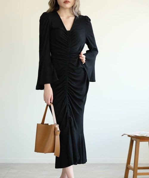 【Jasmine】たくし上げマーメイドカットソーワンピース　（OG)