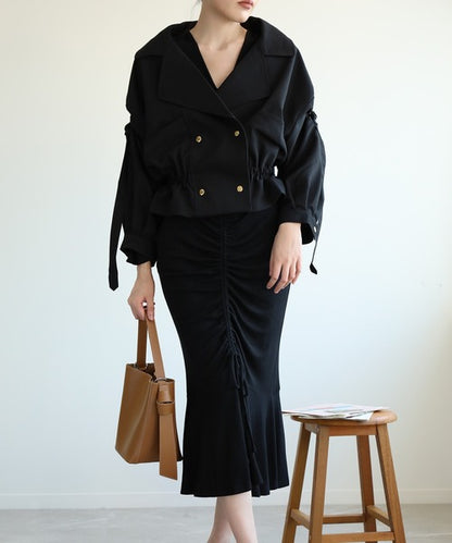 【Jasmine】たくし上げマーメイドカットソーワンピース　（OG)