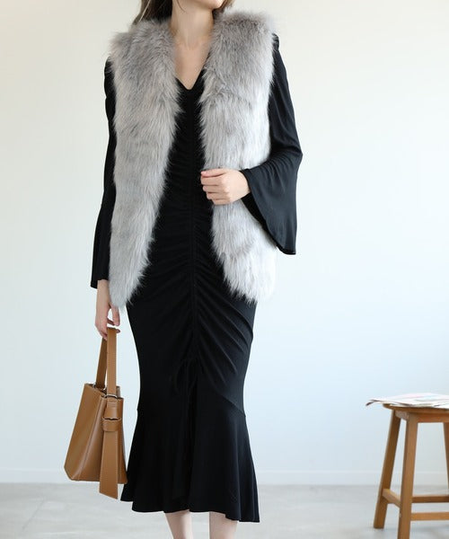 【Jasmine】たくし上げマーメイドカットソーワンピース　（OG)