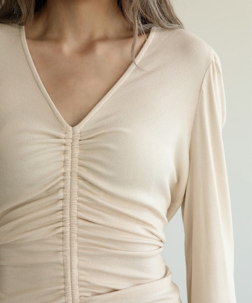 【Jasmine】たくし上げマーメイドカットソーワンピース　（OG)