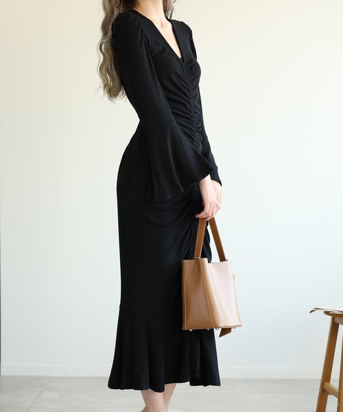 【Jasmine】たくし上げマーメイドカットソーワンピース　（OG)