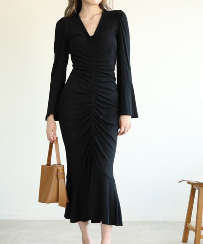 【Jasmine】たくし上げマーメイドカットソーワンピース　（OG)