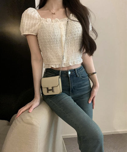 【Jasmine】2WAYフリルクロップドトップス