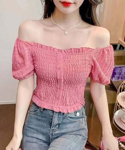 【Jasmine】2WAYフリルクロップドトップス